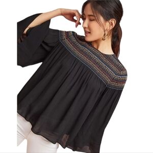 NWT Anthropologie Plenty by Tracy Reese Smocked Blouse Size SP